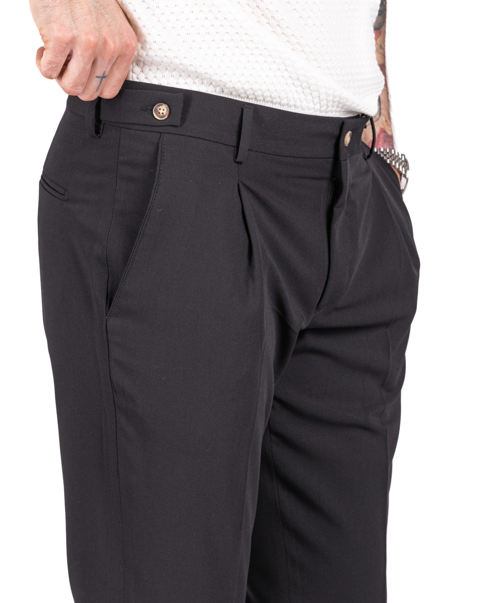 Milano - pantalone basic nero