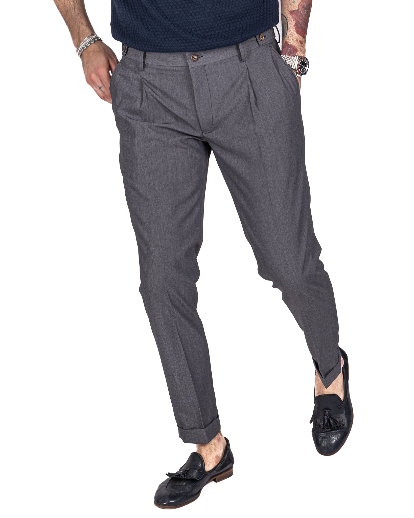 Milano - pantalon basique gris