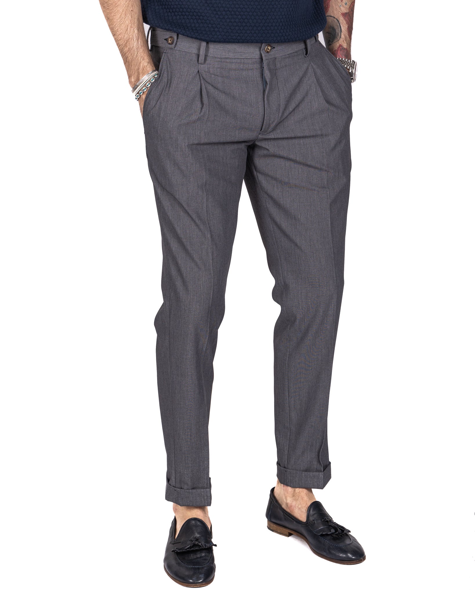 Milano - pantalon basique gris