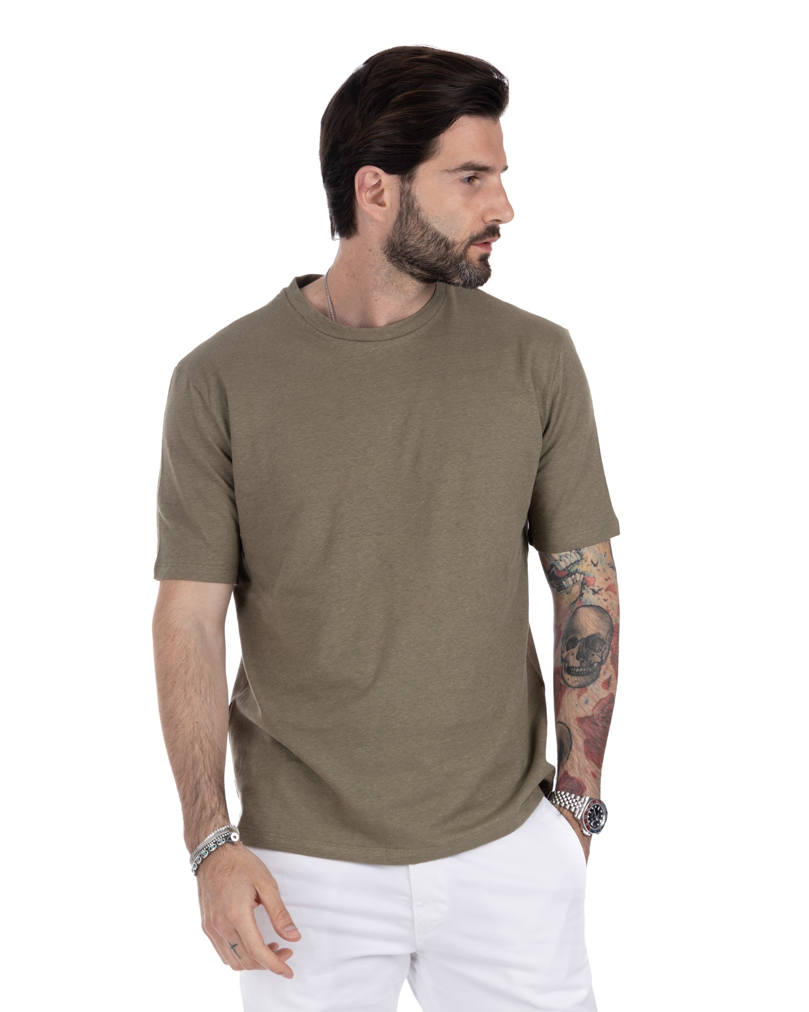 Favignana - t-shirt in lino militare