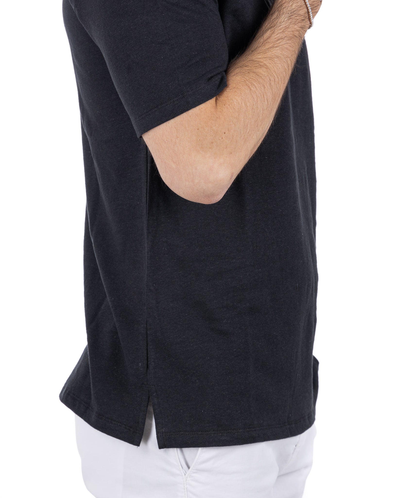 Favignana - t-shirt en lin noir