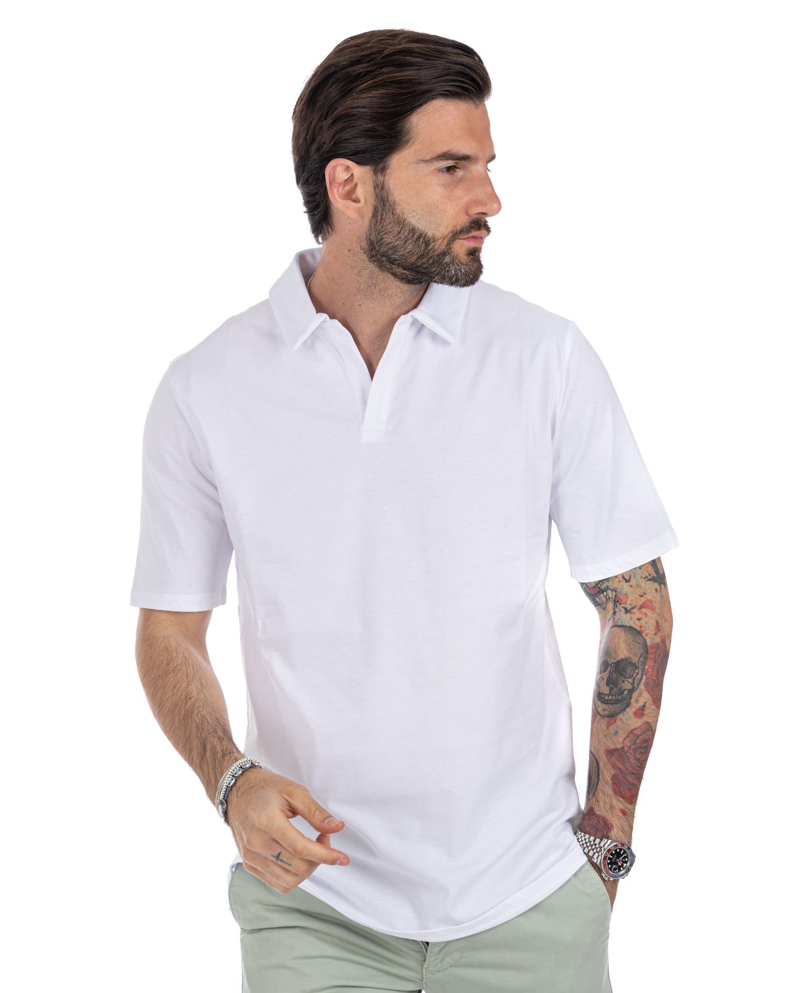 Tee - T-shirt basique en coton blanc