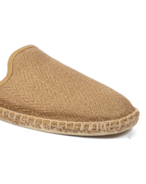 Portofino - beige woven espadrille mules